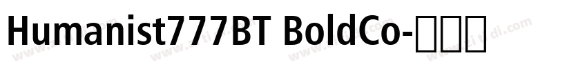 Humanist777BT BoldCo字体转换
